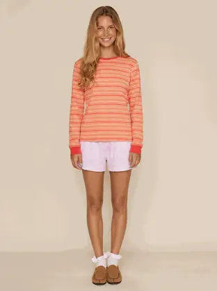 Citrus Kissed Long Sleeve with Pink Skies Shorts